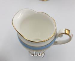 Vintage Starline Coffee Set by Salisbury Fine Bone China Powder Blue & Gold