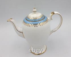 Vintage Starline Coffee Set by Salisbury Fine Bone China Powder Blue & Gold