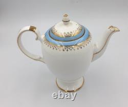 Vintage Starline Coffee Set by Salisbury Fine Bone China Powder Blue & Gold