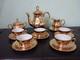 Vintage Tea Set Bareuther Bavaria 22k Gold Luster Porcelain 14 Piece (5 Cups)