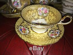 Vintage Tea set Copeland Spode 29 piece handpainted Cups Plate Saucer teapot