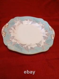 Vintage Wedgwood Buxton W4131 Turqoise/White/Gold Tea Set 15pc, 1960's