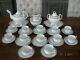 Vintage White Victorian Tea Service 12 Cups/saucers 36 Pieces