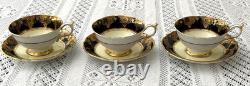 Vintage, three sets of Paragon FBC Double Royal Warrant Medallion Cups & Saucers