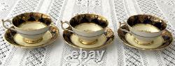 Vintage, three sets of Paragon FBC Double Royal Warrant Medallion Cups & Saucers