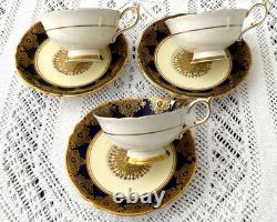 Vintage, three sets of Paragon FBC Double Royal Warrant Medallion Cups & Saucers