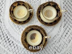 Vintage, three sets of Paragon FBC Double Royal Warrant Medallion Cups & Saucers