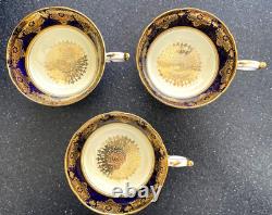 Vintage, three sets of Paragon FBC Double Royal Warrant Medallion Cups & Saucers
