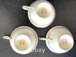 Vintage, three sets of Paragon FBC Double Royal Warrant Medallion Cups & Saucers