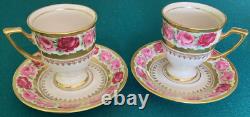 Vintageoriginalset Of 2cups & Saucerswaldershof Bavariarosencavalier22k