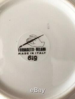 Vtg'60's Piero FORNASETTI Milano Cammei Oro Mug Cup Saucer / Gilded / Cameos