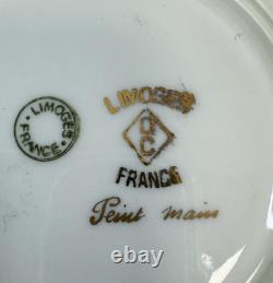 Vtg Limoges France Napoleonic Gold Eagle Porcelain Demitasse Cup & Saucer Set