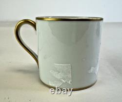 Vtg Limoges France Napoleonic Gold Eagle Porcelain Demitasse Cup & Saucer Set