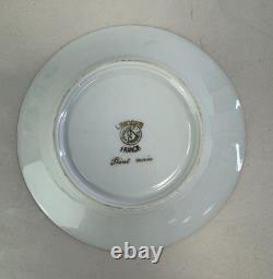 Vtg Limoges France Napoleonic Gold Eagle Porcelain Demitasse Cup & Saucer Set