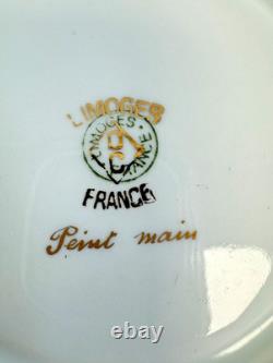 Vtg Limoges France Napoleonic Gold Eagle Porcelain Demitasse Cup & Saucer Set