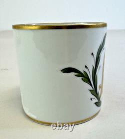 Vtg Limoges France Napoleonic Gold Eagle Porcelain Demitasse Cup & Saucer Set