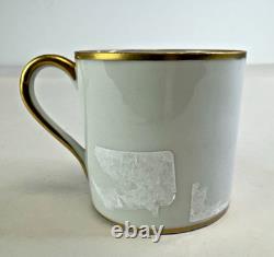 Vtg Limoges France Napoleonic Gold Eagle Porcelain Demitasse Cup & Saucer Set