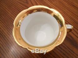 Vtg MEISSEN Germany White & Gold B Form Pattern #373 Cup Saucer Dessert Plate