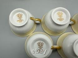 Vtg Noritake Teacup Set of 6 Cups Saucers Fine China Japan Floral Gold Queen