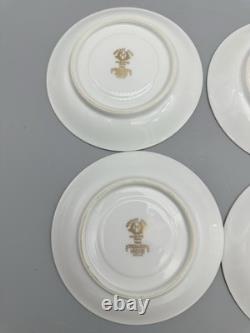 Vtg Noritake Teacup Set of 6 Cups Saucers Fine China Japan Floral Gold Queen