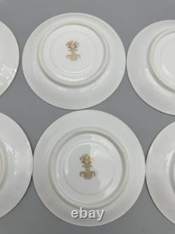 Vtg Noritake Teacup Set of 6 Cups Saucers Fine China Japan Floral Gold Queen