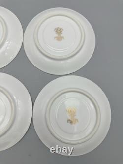 Vtg Noritake Teacup Set of 6 Cups Saucers Fine China Japan Floral Gold Queen