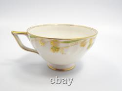 Vtg Royal Tettau Germany Camille Green & Gold 6 Cups & Saucers & 5 Bread Plates