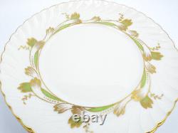 Vtg Royal Tettau Germany Camille Green & Gold 6 Cups & Saucers & 5 Bread Plates