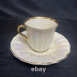 WADE Coffee Set Pearl Lustre Coffee Pot 6x Cups & Saucers Milk Jug Sugar Bowl