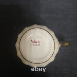 WADE Coffee Set Pearl Lustre Coffee Pot 6x Cups & Saucers Milk Jug Sugar Bowl
