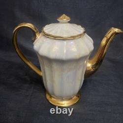 WADE Coffee Set Pearl Lustre Coffee Pot 6x Cups & Saucers Milk Jug Sugar Bowl