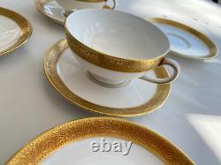 WEDGWOOD ASCOT SOUP CUPS x 3 & SAUCERS x 6 PERFECT CONDITION A303