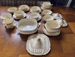 WEDGWOOD Bone China GOLD Pattern 12 Piece Sets Total 21 Pieces (Used) England