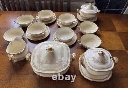 WEDGWOOD Bone China GOLD Pattern 12 Piece Sets Total 21 Pieces (Used) England