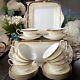 Wedgwood Cornucopia Imperial Teacup Set X10 Peony 22k Gold 1st Quality 1/2 Rrp
