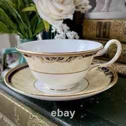 WEDGWOOD Cornucopia Imperial Teacup Set x10 Peony 22K Gold 1st Quality 1/2 RRP