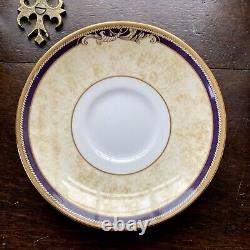 WEDGWOOD Cornucopia Imperial Teacup Set x10 Peony 22K Gold 1st Quality 1/2 RRP