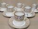 Wedgwood Gold Florentine Bone China Espresso Coffee 6 Cups &6 Saucers Set W4219