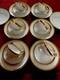 Wahliss Wien Vienna Austria Antique Tea Cups Saucers Set Trios White Gold Rare