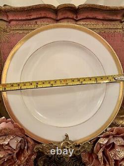 Wahliss Wien Vienna Austria Antique tea Cups Saucers Set Trios White Gold Rare