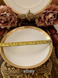 Wahliss Wien Vienna Austria Antique tea Cups Saucers Set Trios White Gold Rare