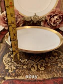 Wahliss Wien Vienna Austria Antique tea Cups Saucers Set Trios White Gold Rare