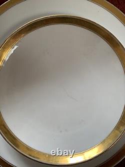 Wahliss Wien Vienna Austria Antique tea Cups Saucers Set Trios White Gold Rare