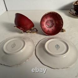 Waldershof Bavaria Germany 8 Demitasse Footed Cup/Saucer Sets Fragonard Lovers