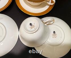 Wedgwood Ascot Set of Nine Peony Shape Cup and Saucer Sets Made in England