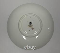 Wedgwood Bone China Green & Gold Tea Cups & Saucers Set of 4 England