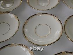 Wedgwood Cavendish Fine Bone China Leigh Shape Footed Cups & Saucers Set 8