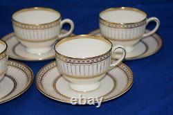 Wedgwood Colonnade Gold W4339 (5) Cups, 2 5/8 & (5) Saucers, 5 3/4