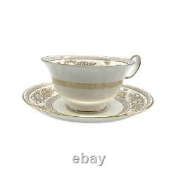 Wedgwood Cup & Saucer & Plate Columbia Gold 3 Piece Set Vintage Retro