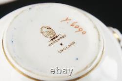 Wedgwood Cup & Saucers Cabinet trio Porcelain Old NoBox #Pa16